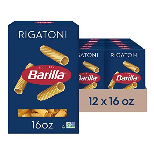 Barilla Rigatoni Pasta, 454g Box (Pack of 12) - Non-GMO
