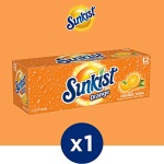 Sunkist Orange Soda, 355 ml (Pack of 12)