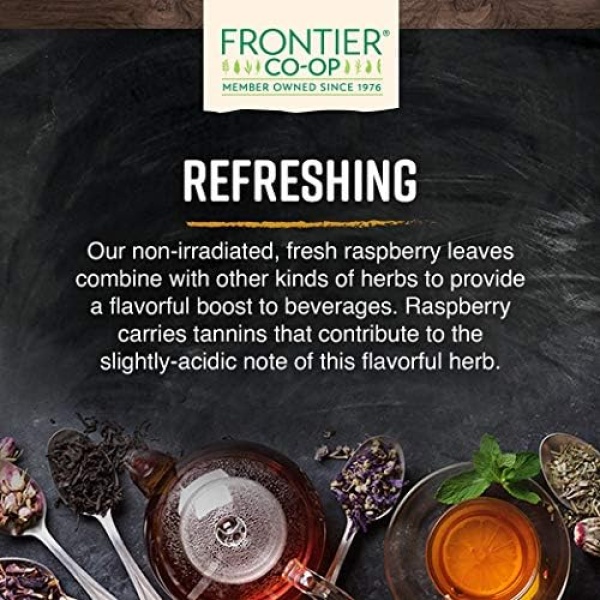 Frontier Organic Red Raspberry Leaf Herbal, 454g, Non-GMO