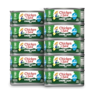 Chicken of the Sea Chunk Light Tuna in Water, 142g, 10-Pack