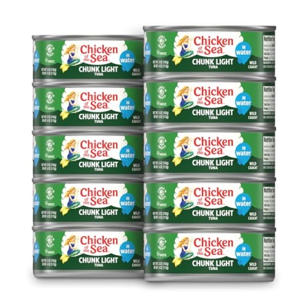 Chicken of the Sea Chunk Light Tuna in Water, 142g, 10-Pack