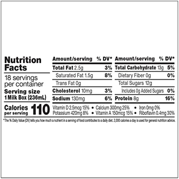 Horizon Organic 1% Low Fat Milk, 237ml (Pack of 18)
