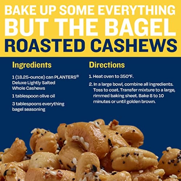 PLANTERS Deluxe Lightly Salted Whole Cashews, 510g Canister