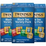 Twinings Black Tea Variety Pack, 20 Bags Each (3 Pack)