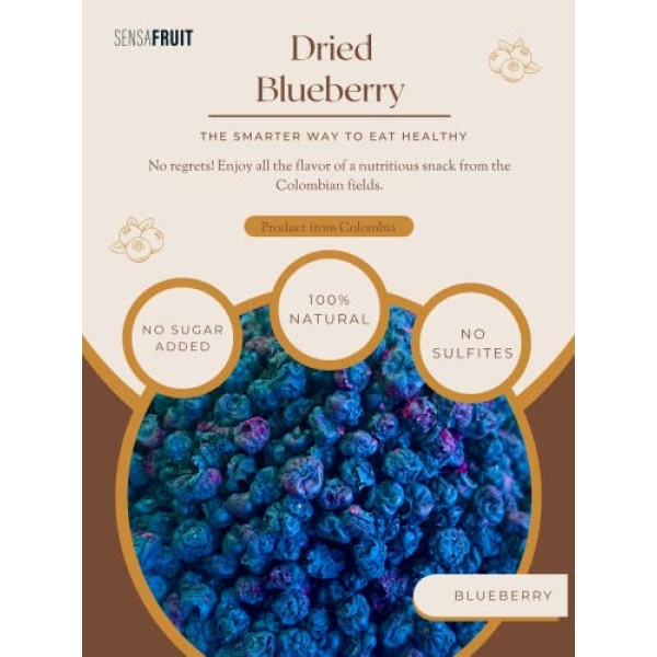 Sensafruit Blueberry Slices, No Sugar, 2 Bags x 40g