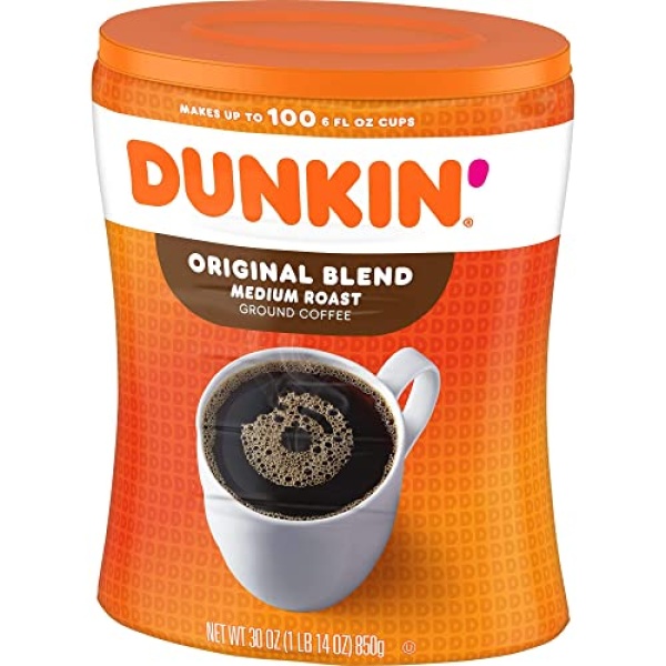 Dunkin' Original Blend Medium Roast Ground Coffee, 850g
