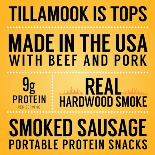 Tillamook Smoked Beef Sausages, 430g Jar, 20 Count