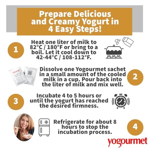 Yogourmet Yogurt Starter (6 Sachets = 5.7 Liters)