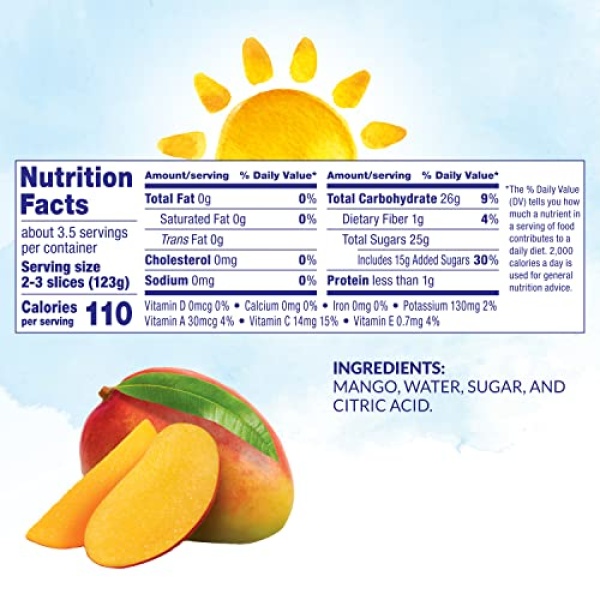 Dole Canned Mango Slices in Syrup, 440g, 12 Count