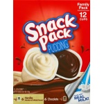 Snack Pack Choc & Vanilla Pudding Cups, 12 Count