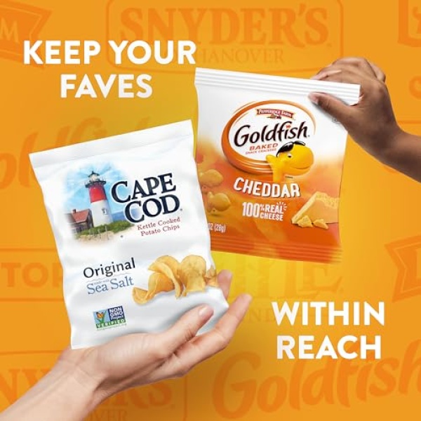 Goldfish, Snyder's Pretzels, Cape Cod Chips Variety Pack, 40 Ct