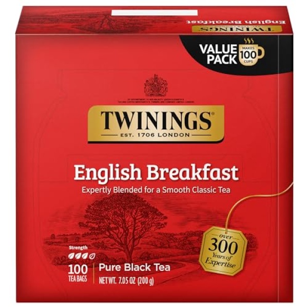 Twinings English Breakfast Black Tea, 100 Tea Bags