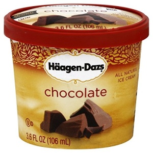 Haagen Dazs Chocolate Ice Cream, 102g Cup (12 Count)