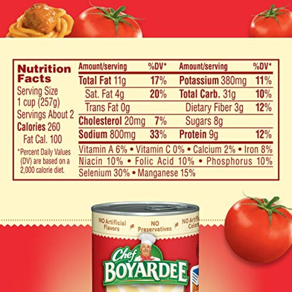 Chef Boyardee Spaghetti & Meatballs, 411g Cans, Pack of 4