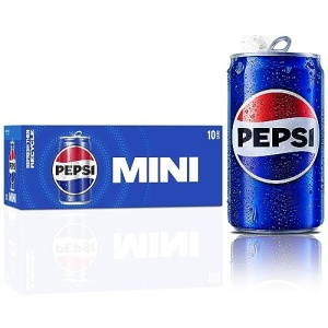 Pepsi Soda, Mini Cans, 222ml (Pack of 10)