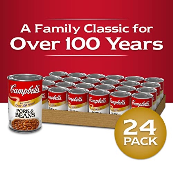 Campbell's Canned Pork & Beans, 312g Can (Pack of 24)