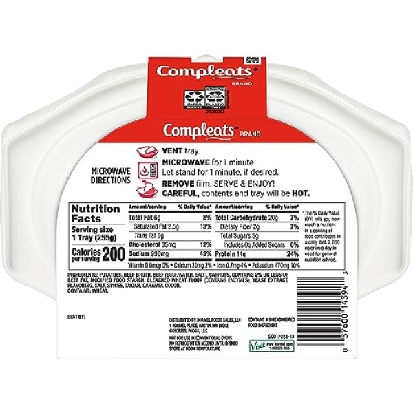HORMEL COMPLEATS Beef Pot Roast, 255g (Pack of 6)