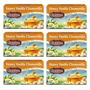 Celestial Honey Vanilla Chamomile Tea, 20 Bags, Pack of 6