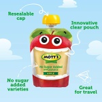 Mott's No Sugar Added Applesauce, 90g Pouches, 48 Count