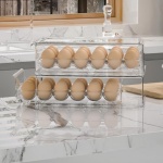 APLOP Stackable BPA Free Egg Container, 18 Eggs, Clear