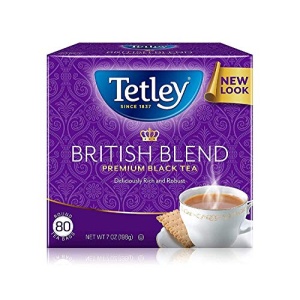 Tetley British Blend Black Tea, 80 Bags (Pack of 4)