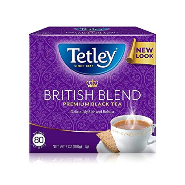 Tetley British Blend Black Tea, 80 Bags (Pack of 4)