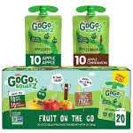 GoGo squeeZ Fruit on the Go, Apple & Cinnamon, 90g (20 Pack)