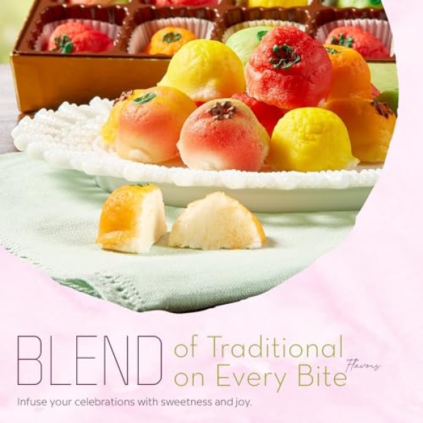 Marzipan Candy Fruit Assorted Shapes Gift Box 54 PCs
