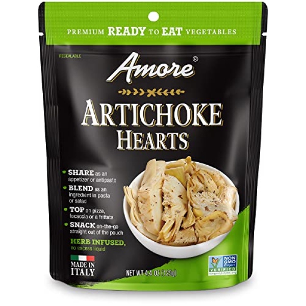 Amore Vegan Artichoke Hearts, 125g (Pack of 10)