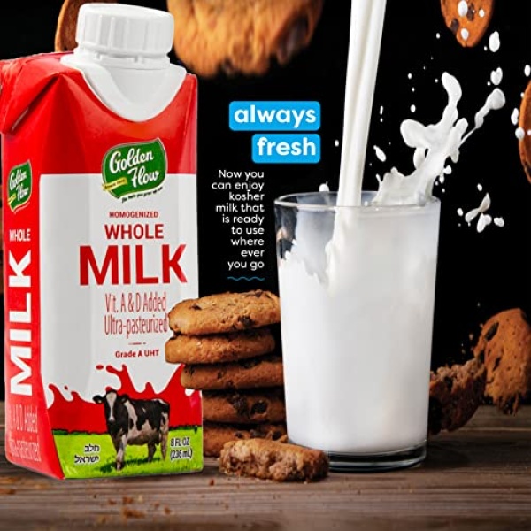 Golden Flow Shelf Stable Whole Milk - 240ml (Pack of 6)