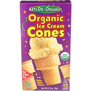 LETS DO Organic Ice Cream Cones 12 Count, 34g