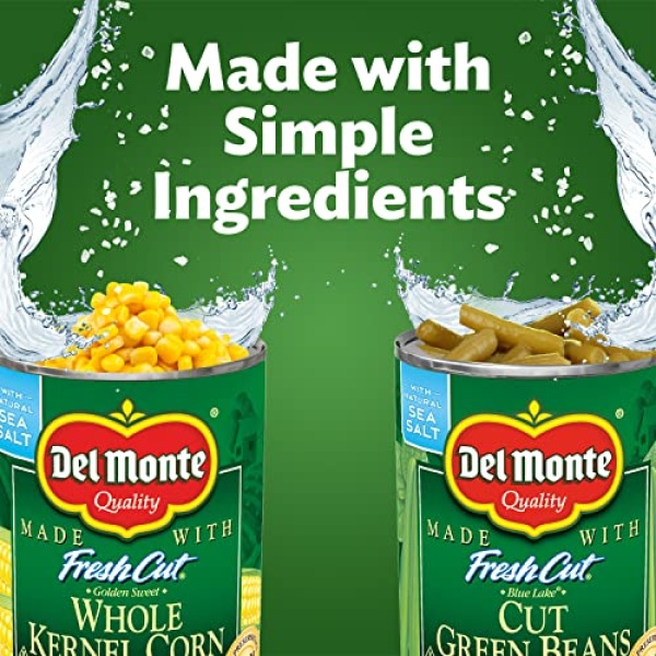 DEL MONTE Canned Veggies, Green Beans & Corn, 6-Pack