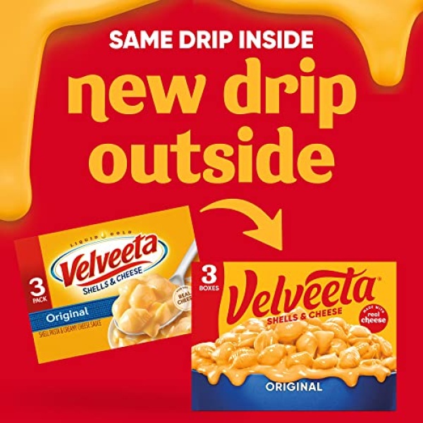 Velveeta Shells & Cheese Original (3 ct, 340 g Boxes)