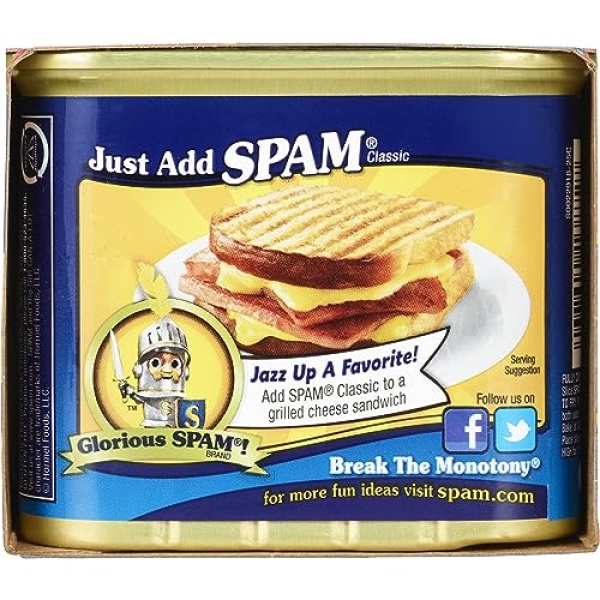 SPAM Classic Canned Meat, 340g (2 Pack), Keto-Friendly