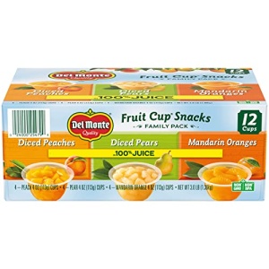 Del Monte Fruit Cup Snacks in Juice, 113g, 12 Ct