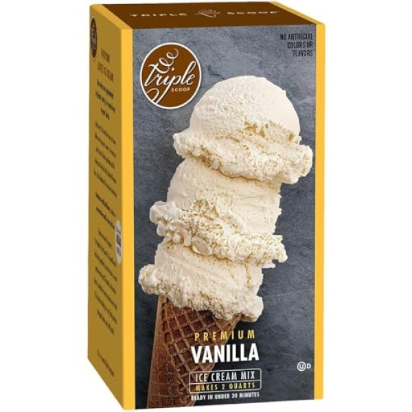Triple Scoop Vanilla Ice Cream Mix, Non-GMO, No Artificial Colors
