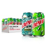 Mountain Dew Baja Blast Variety Pack, 355ml Cans (18 Pack)
