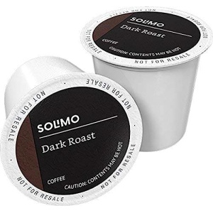 Solimo Dark Roast Coffee Pods, 100 Count (Pack of 1)