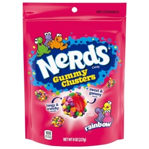 Nerds Gummy Clusters, Rainbow, Resealable 227g Bag