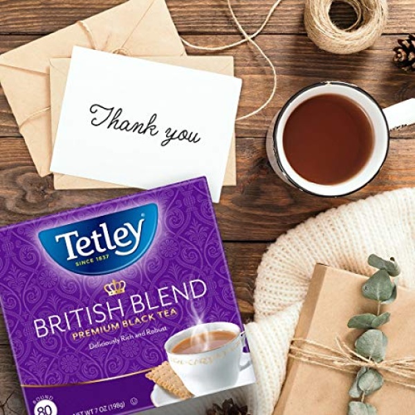 Tetley British Blend Black Tea, 80 Bags (Pack of 4)