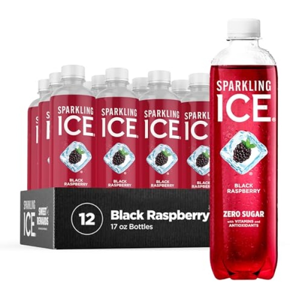 Sparkling Ice Black Raspberry Water, 503ml, Pack of 12