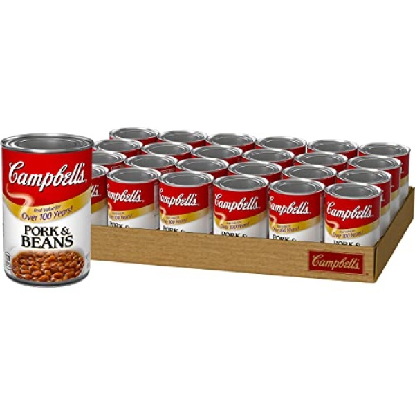 Campbell's Canned Pork & Beans, 312g Can (Pack of 24)