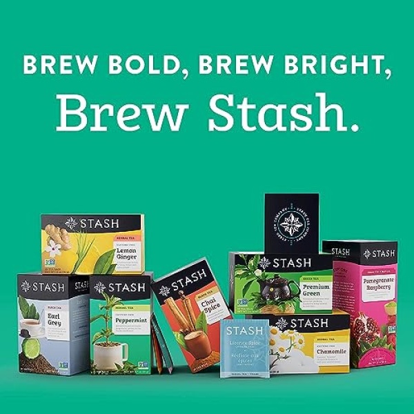 Stash Fruity Herbal Tea Sampler, 6 Boxes, 18-20 Bags Each