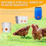 DIY No Waste Chicken Feeder Kit, 6 Ports, Orange
