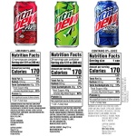 Mountain Dew 3 Flavor Variety Pack, 355 mL (Pack of 18)