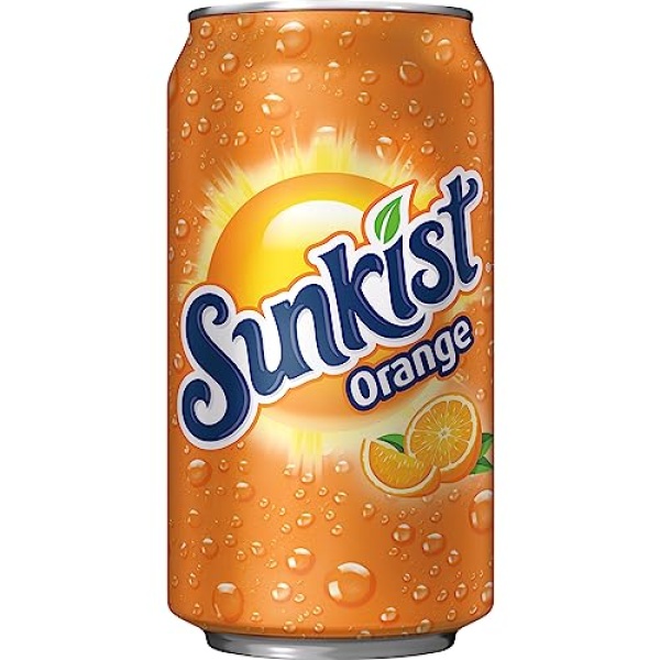 Sunkist Orange Soda, 355 ml (Pack of 12)