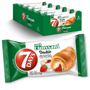7Days Soft Croissant, Strawberry & Vanilla, 75g, 6 Pack