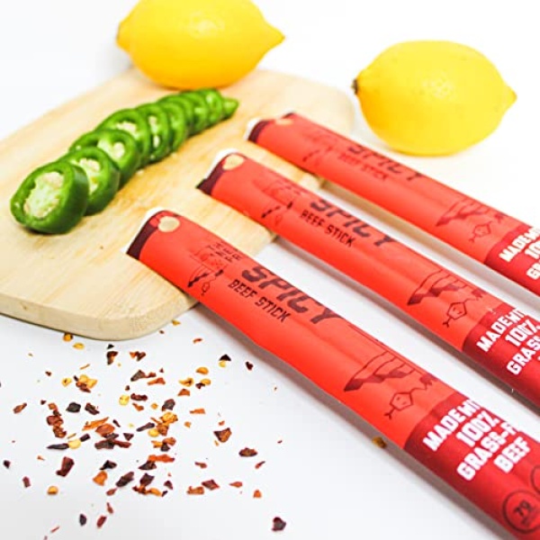 The New Primal Spicy Beef Sticks, Keto & Gluten Free, 20 Count