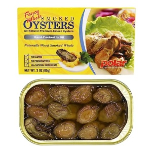 MW Polar Fancy Whole Smoked Oysters, 85g (Pack of 12)