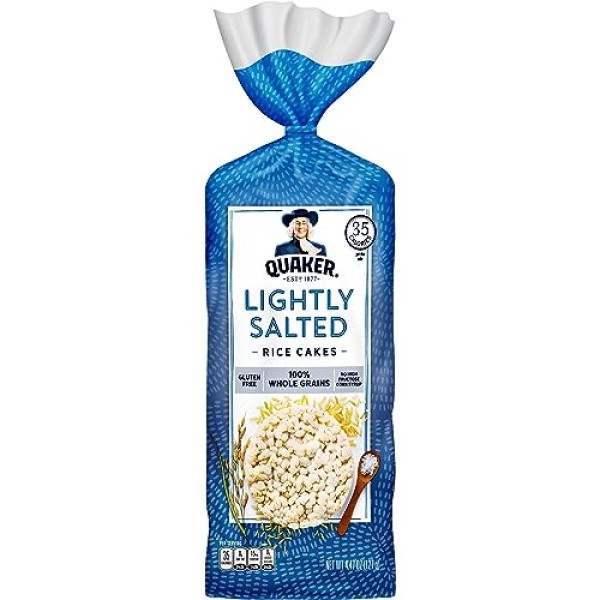 Quaker Rice Cakes, Lightly Salted, 6-Pack